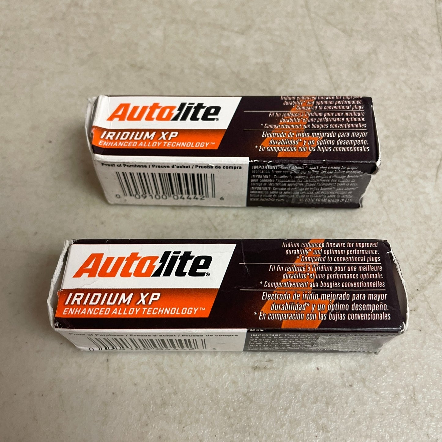 Autolite Iridium XP Spark Plug 0.6mm Fine-Wire 14mm Flat Seat 2 Pack XP5224