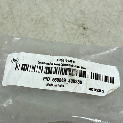 Signature Hardware ORVIN BRASS FLAT ROUND CABINET KNOB-SATIN BRASS