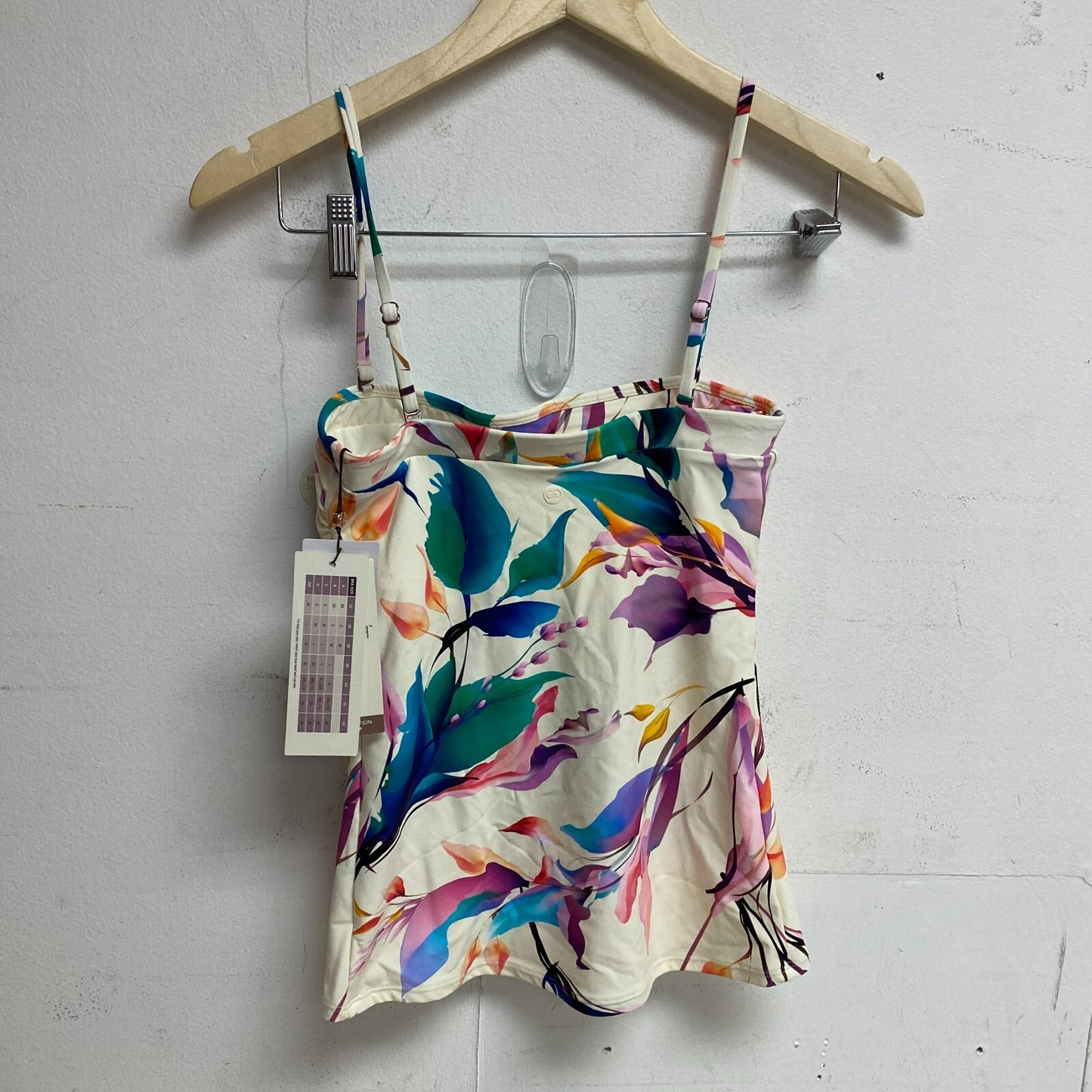 Calia Womens Bikini Top Bandeau Tankini Unbleached/Multi Stylish WSA23304PRT