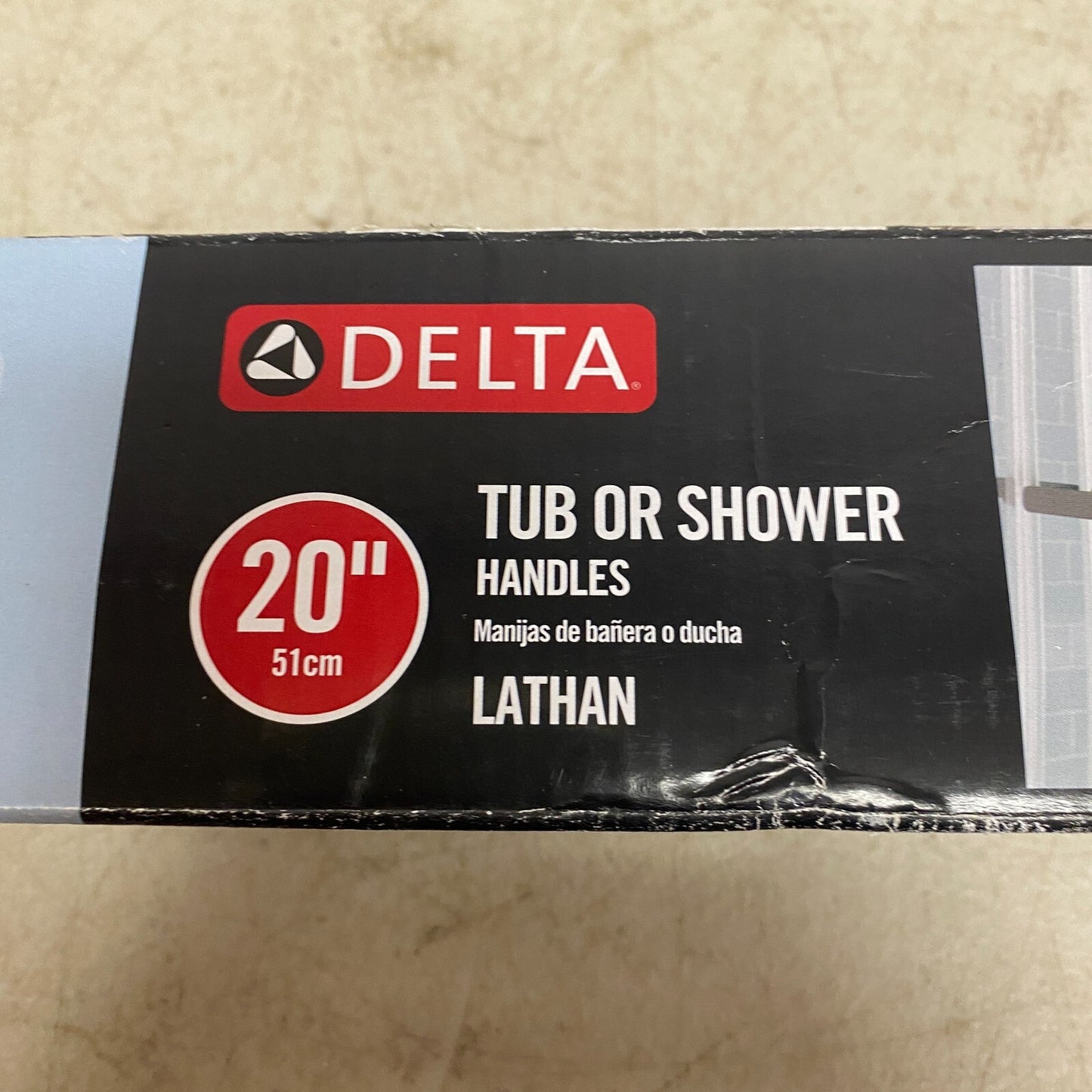 Delta SDBR018-MB-R 20” LATHAN Sliding Tub Or Shower Door Handles Black Set of 2
