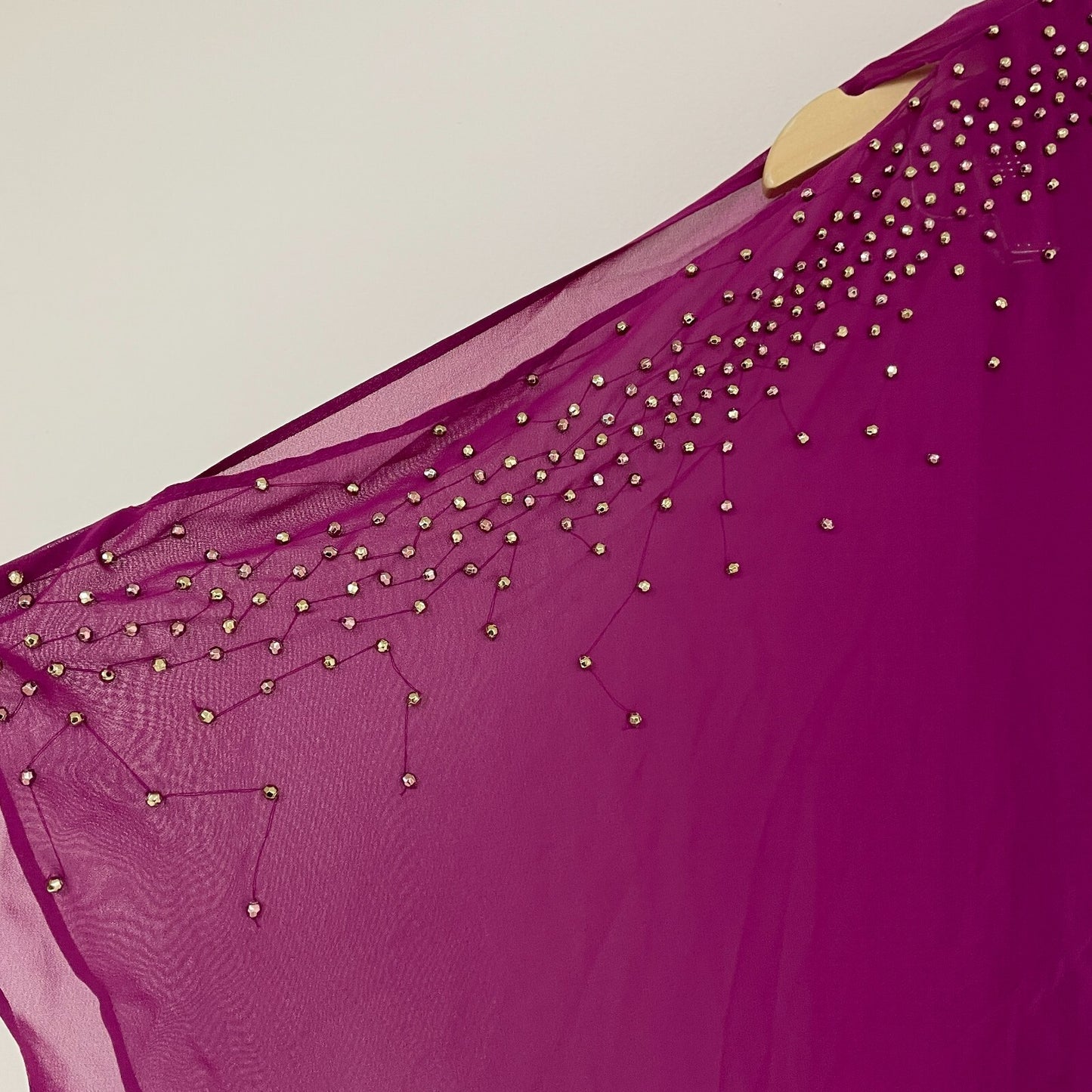 Dj Jaz 3/4 Split Sleeve Embellished Popover Sheath Dress Color: Orchid Size 4