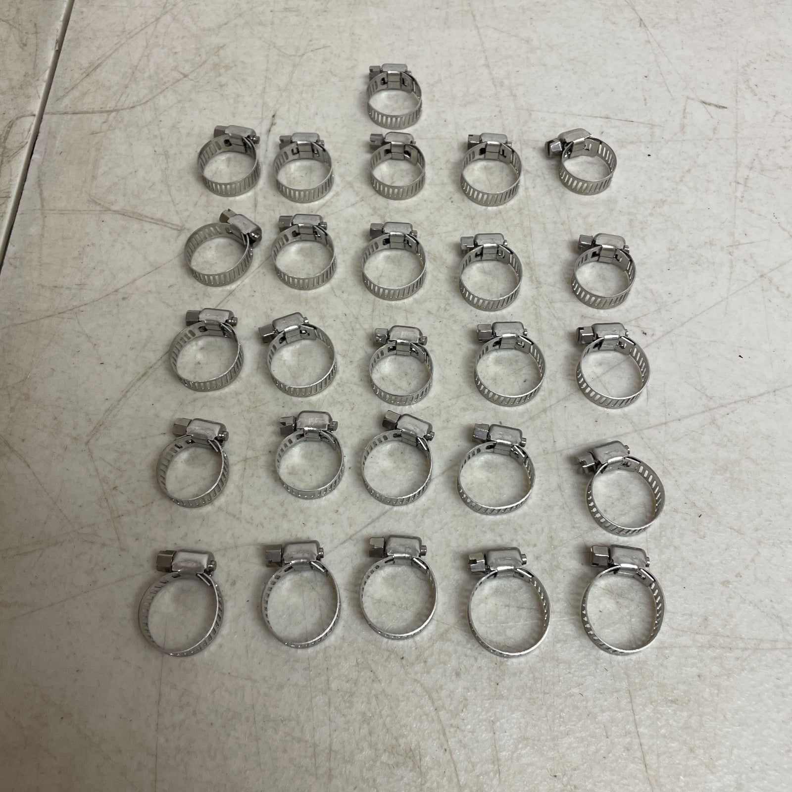 Dianrui K1-052-6-12 25‑Pack 13‑19mm ½‑¾″ 304 Stainless Worm Gear Hose Pipe Clamp