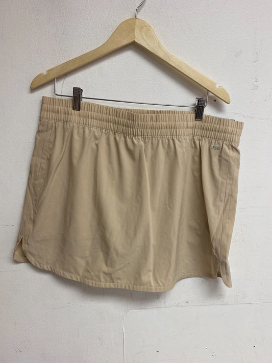 DSG Women's Stride Skort Creme/tan PocketLess Polyester Spandex Size Womens XL