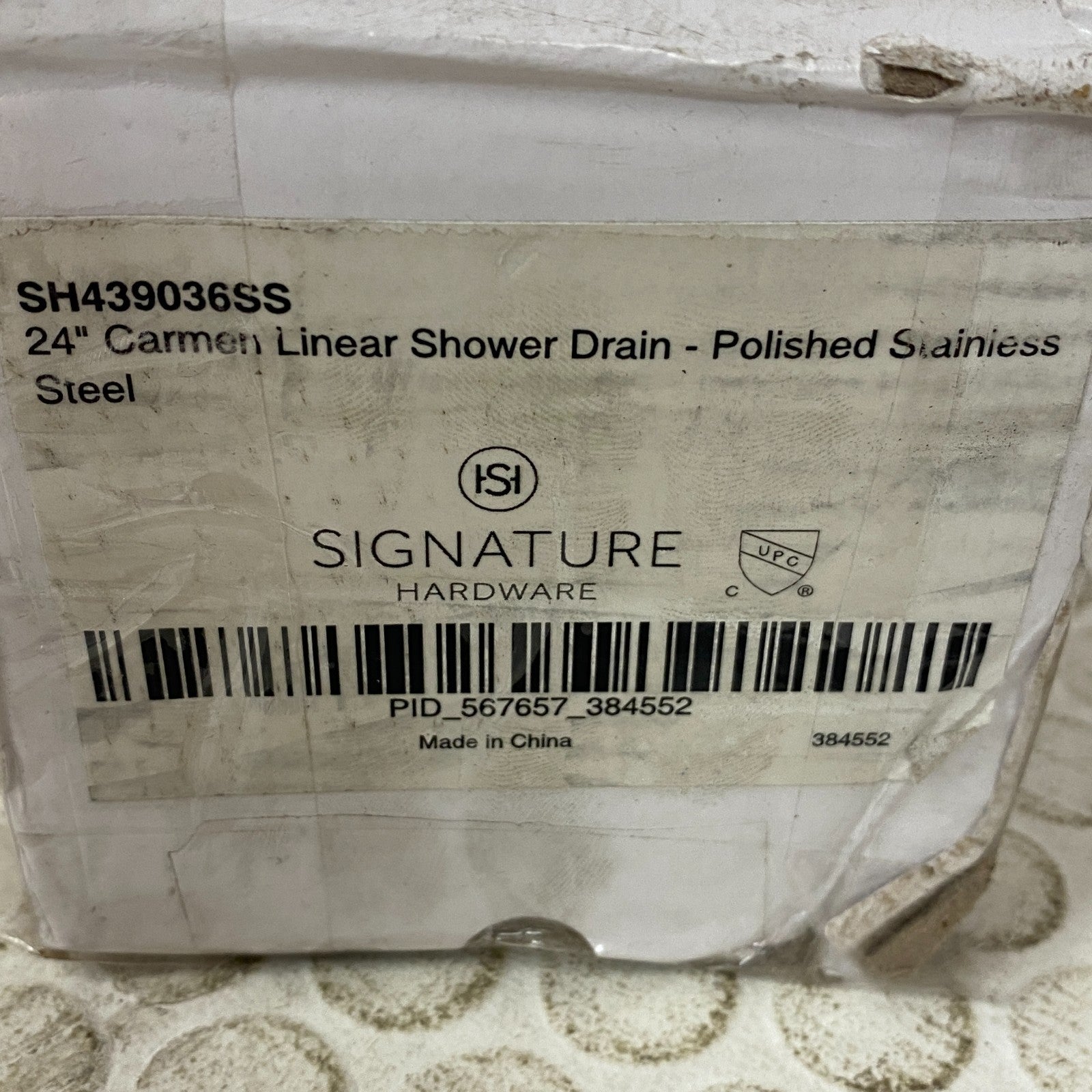 Signature Hardware 24" Carmen Linear Shower Drain Polished Stainless Steel