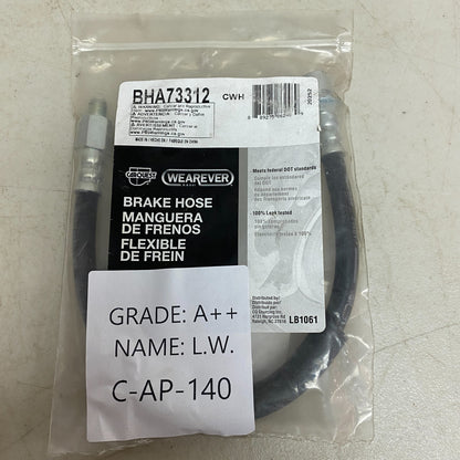 Carquest Wearever Brake Hose Assembly with Treated Steel Fittings Black BHA73312