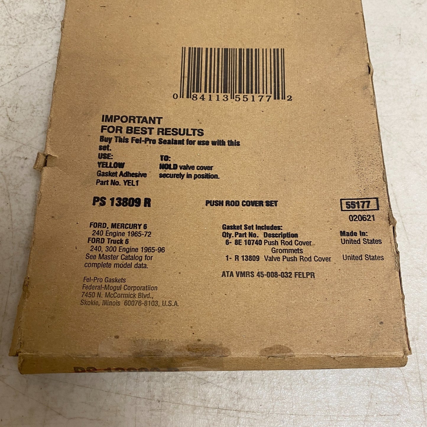 FEL-PRO PS13809R Push Rod Cover Gasket Set 65-96 Ford 4.9L (300) I6