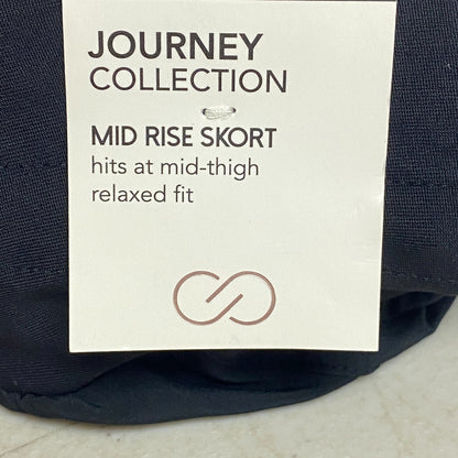 Calia Womens Truelight Mid Rise Cargo Skort Pure Black Solid WAX12306 BRAND NEW