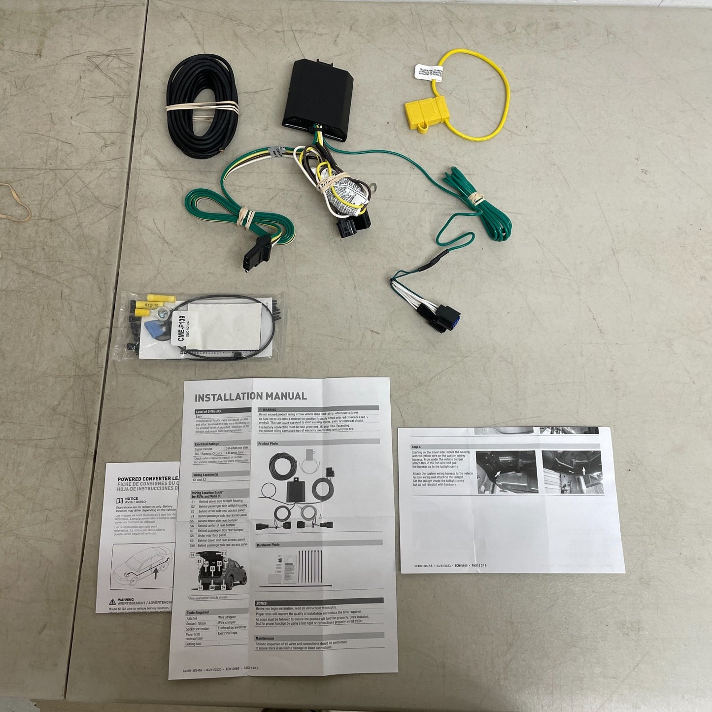 CURT 56490 Vehicle-Side 4 Pin Trailer Wiring Harness Fits Kia Telluride 2020-20
