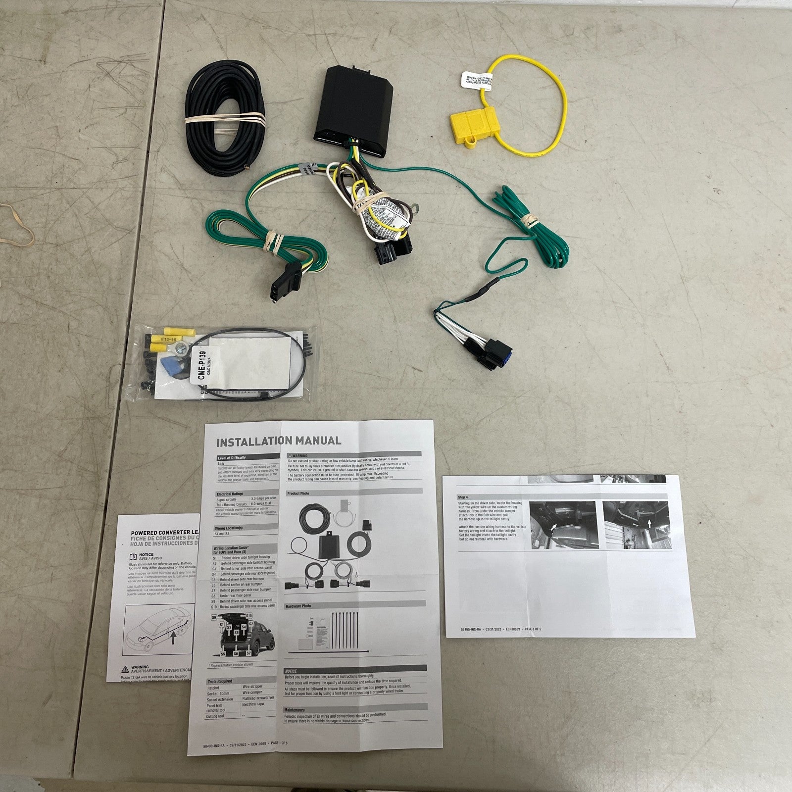 CURT 56490 Vehicle-Side 4 Pin Trailer Wiring Harness Fits Kia Telluride 2020-20