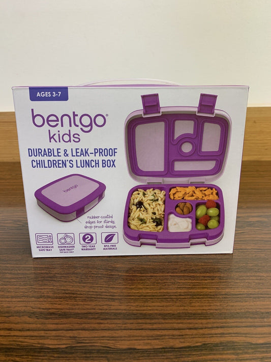 Bentgo Kids Childrens Lunch Box Bento-Styled Lunch Durable and Leak Proof Purple