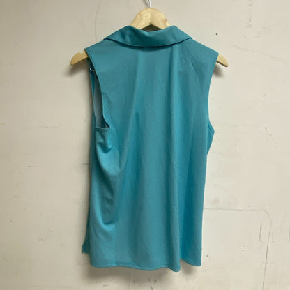 Lady Hagen Jacquard Sleeveless Polo Teal Crush Summer Stylish Trendy WGH11500S23