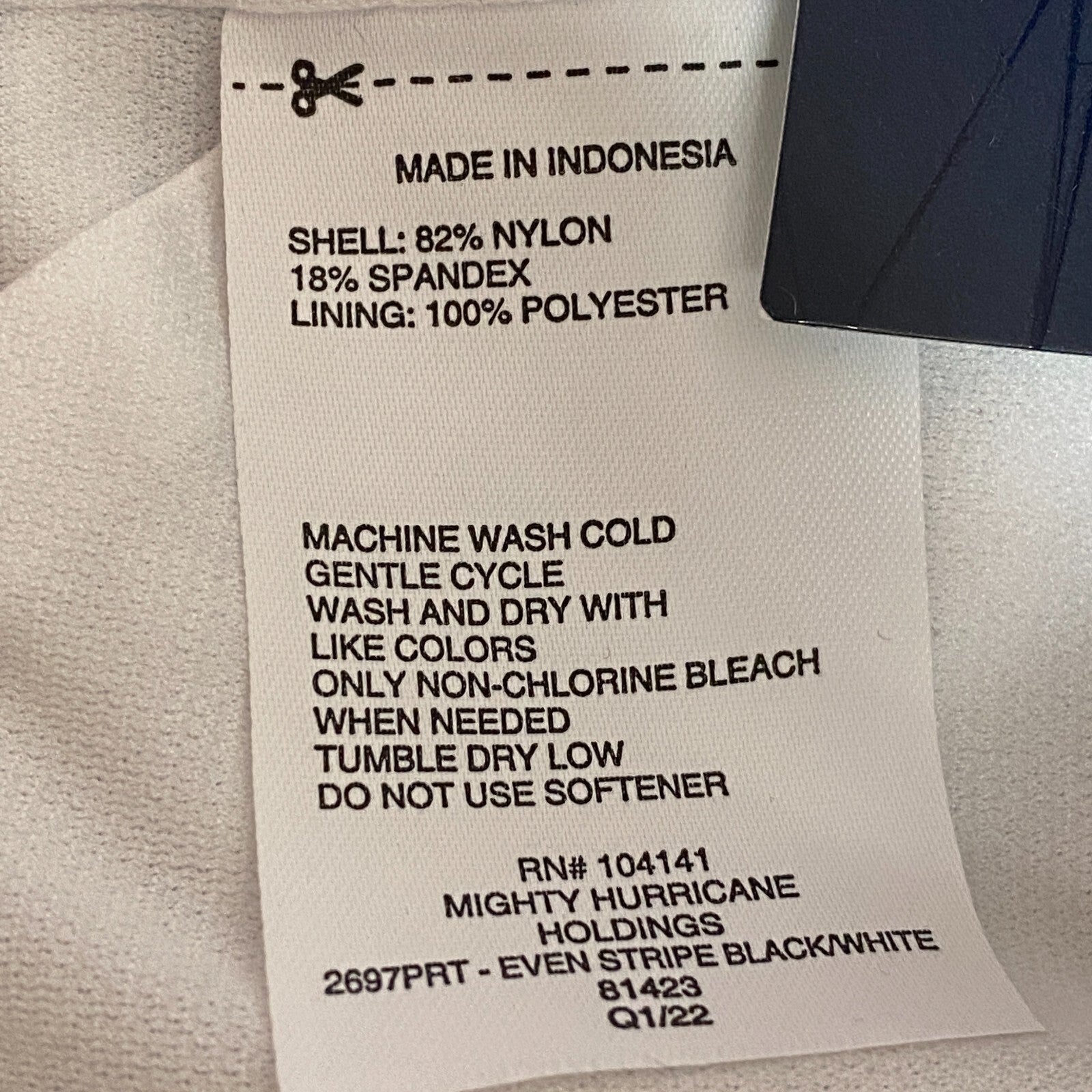 DSG Women's Swim May Printed Racerback Top Even Stripe Black/White DSW2697PRT