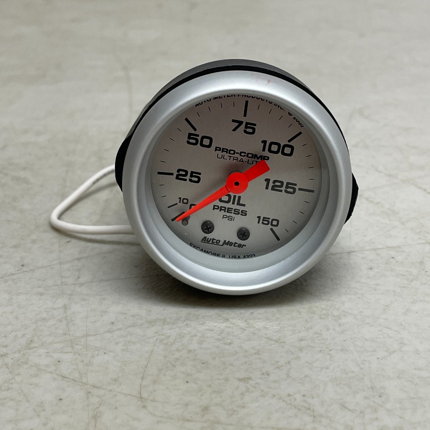 Auto Meter 4323 Ultra-Lite Mechanical Oil Pressure Gauge 2-1/16" 0-150 PSI