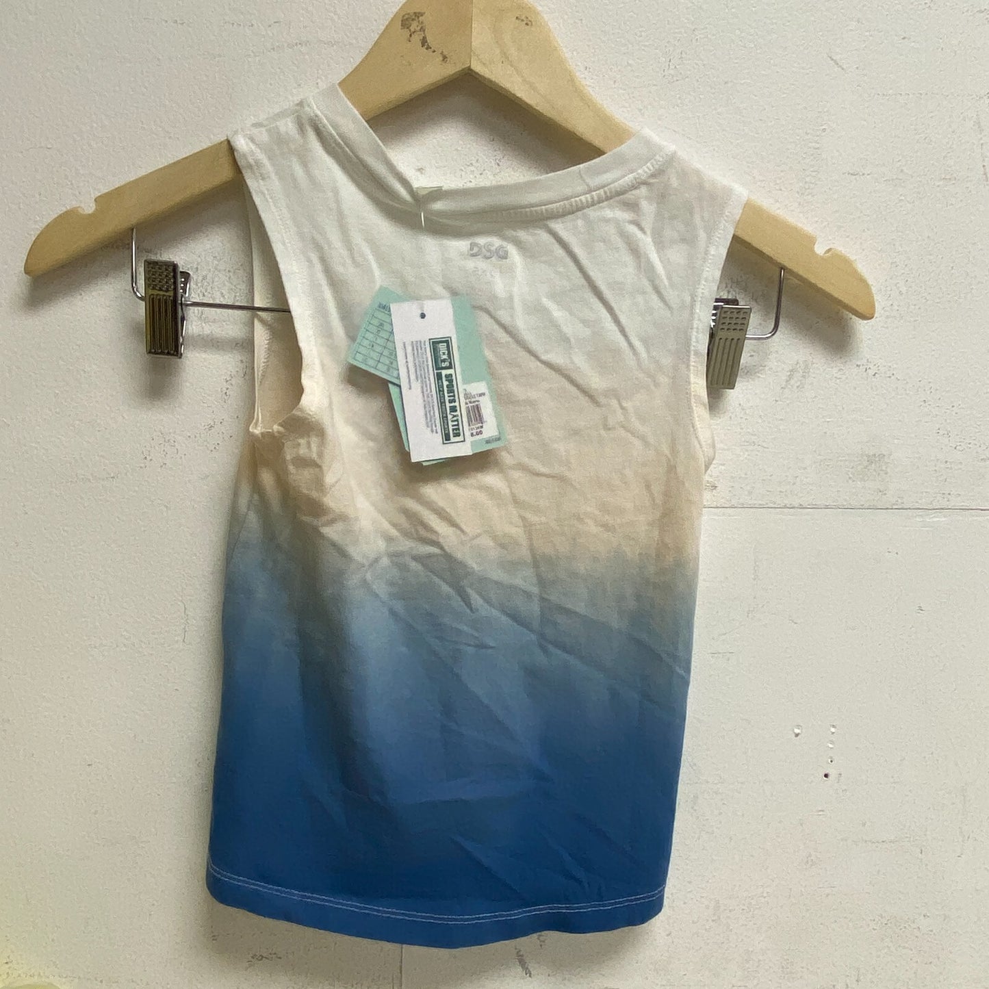 DSG Girls BF Graphic Muscle Tank Peach Milk Waves DAG13124W BRAND NEW