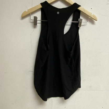 Calia Womens Scoop Neck Tank Pure Black Solid Sleeveless Racerback WAX11205S