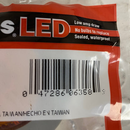 Optronics MCL56A LED Amber Clearance Marker Light 2.5" Round 4 Pack