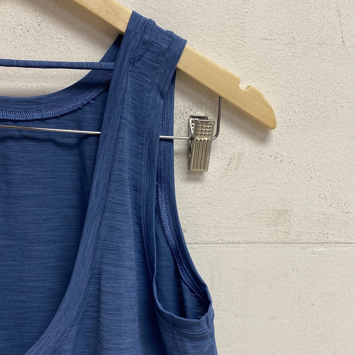 CALIA WOMEN'S Trapeze Performance Scoop Neck Tank Blue Jean WAX11268 New