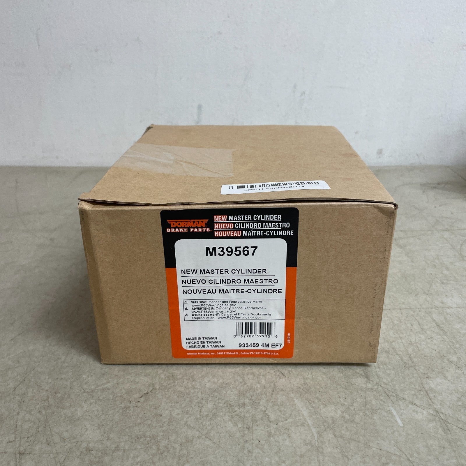 Dorman M39567 Brake Master Cylinder Direct Fit Replacement for Select Vehicles