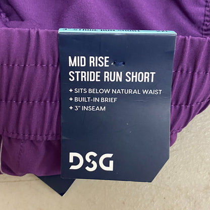 DSG Women's 3 in Stride Run MID RISE Shorts Imperial Purple Solid DAW39320AZ