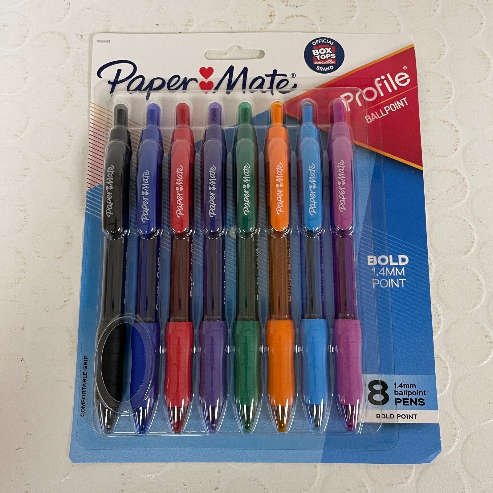 Paper Mate Profile Ballpoint Retractable Pen Assorted Ink Bold 2 Pack 16 Count