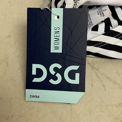 DSG Women's V High Waist Swim Bottoms Even Stripe Black/White DSW2804PRTZ