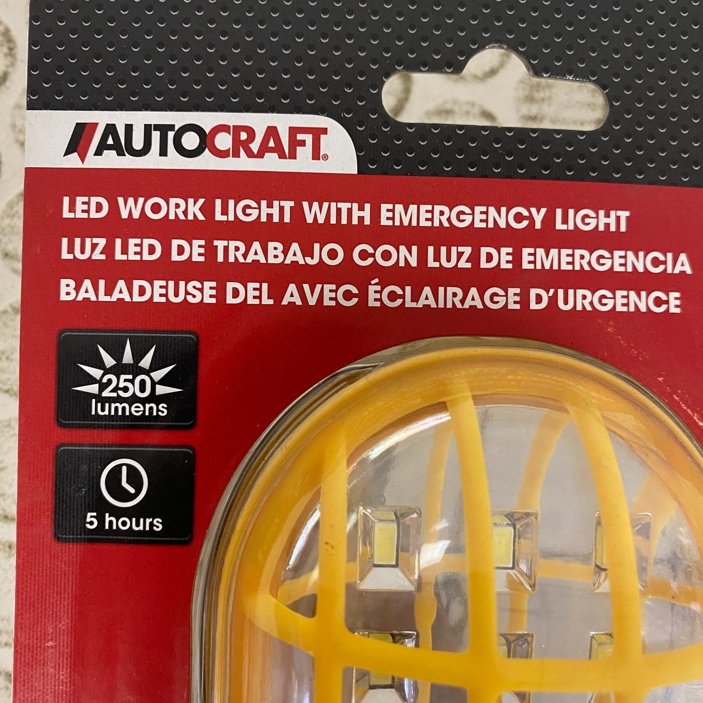 AutoCraft LED Work & Emergency Light 250 Lumens Battery Operated AC4457