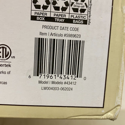 Allen + Roth Bartow 3 Light Vanity Light Brushed Nickel Finish Clear Glass Shade