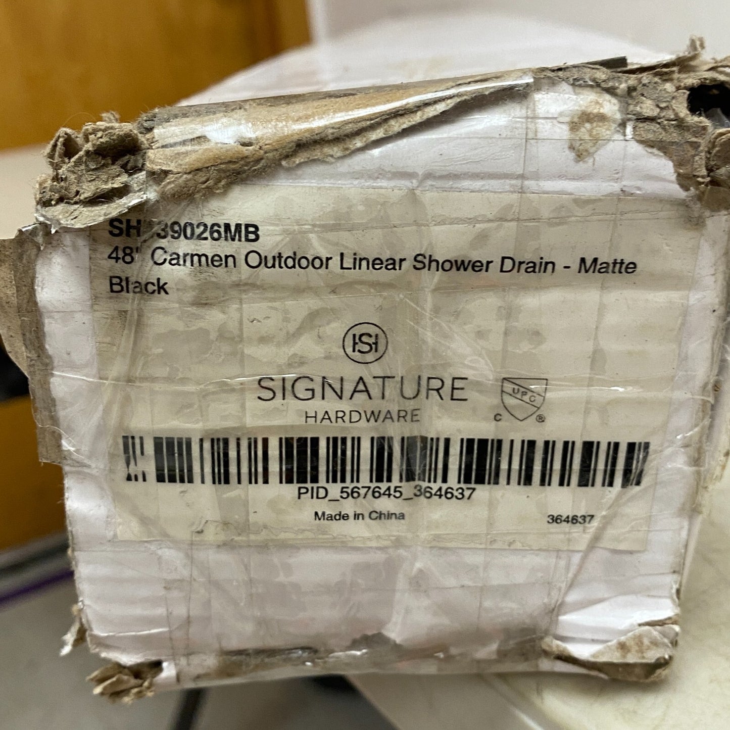 Signature Hardware 48" Cohen Linear Tile-In Shower Drain - with Drain Flange -MB