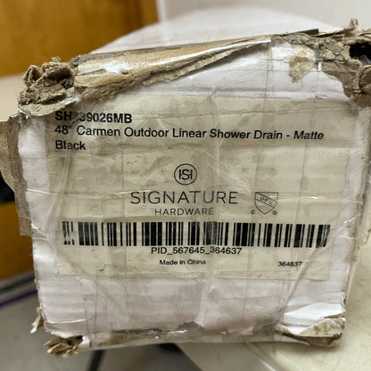 Signature Hardware 48" Cohen Linear Tile-In Shower Drain - with Drain Flange -MB