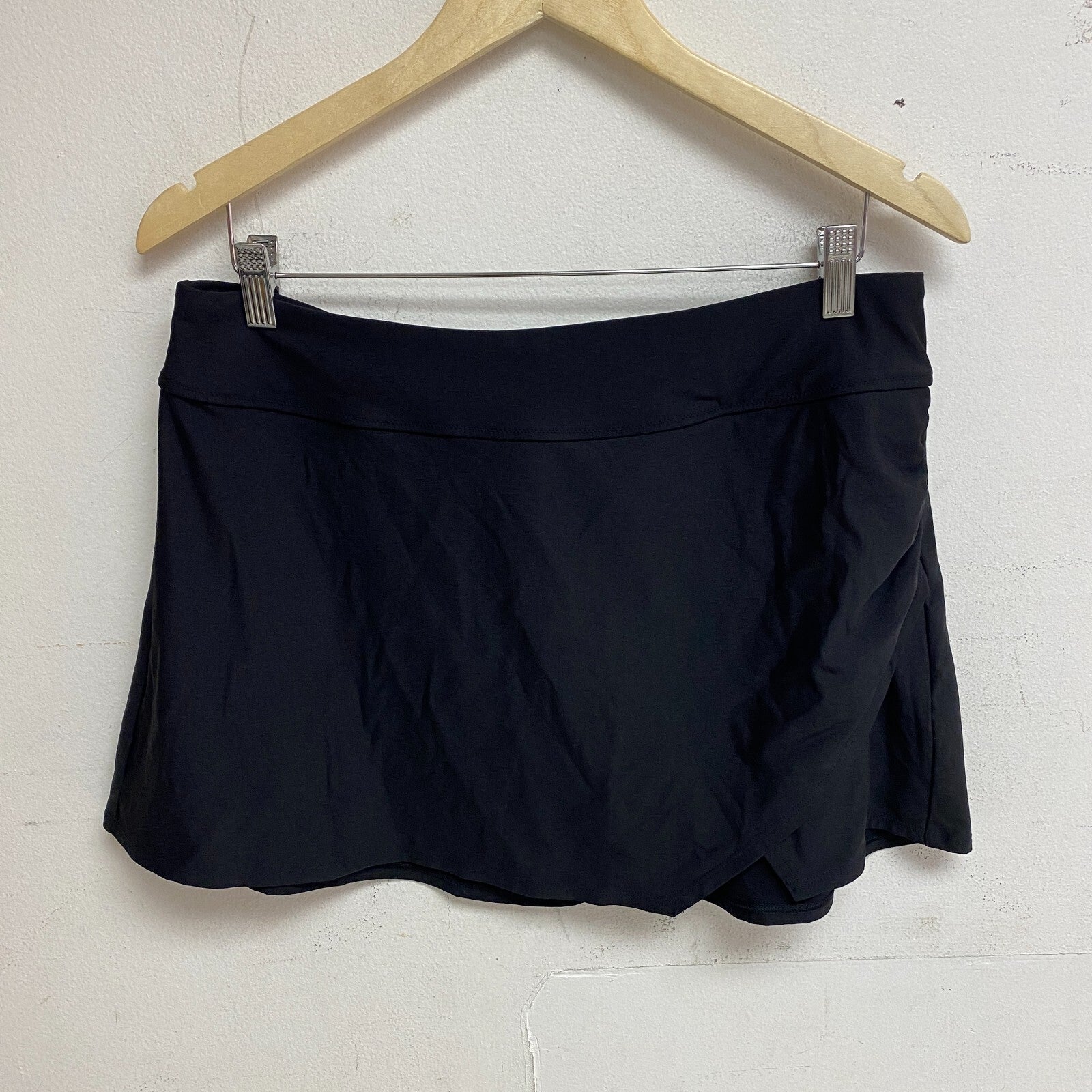 Calia Women's Swim Collection Cute High Rise Swim Skirt Pure Black WSA23504 New!