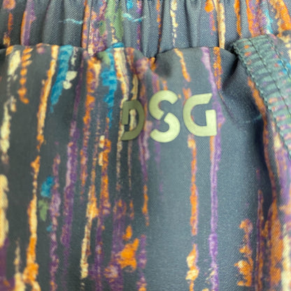 DSG Girls' Performance Mid Rise Stride Run Shorts Sketchy Ikat Grey DAG12116PRT