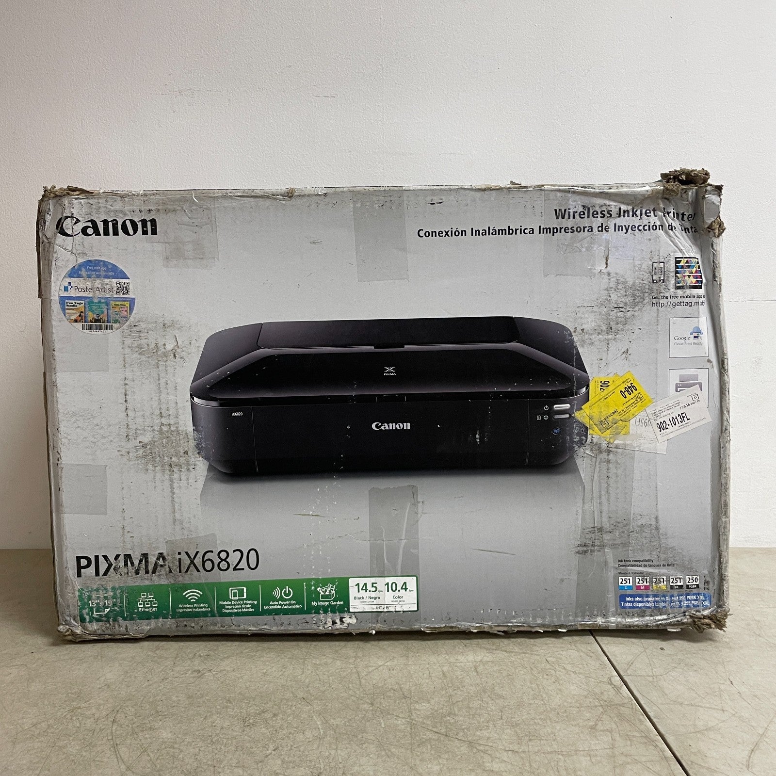 Canon PIXMA iX6820 Wireless Wide‑Format Printer 11×17 Color DPI 9600×2400