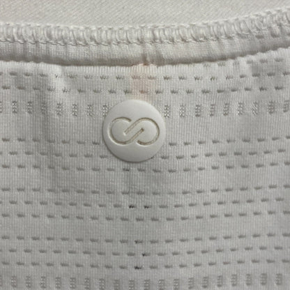 Calia Women's Stripe Pointelle Long Sleeves Blouse Pure White WAX11173S New