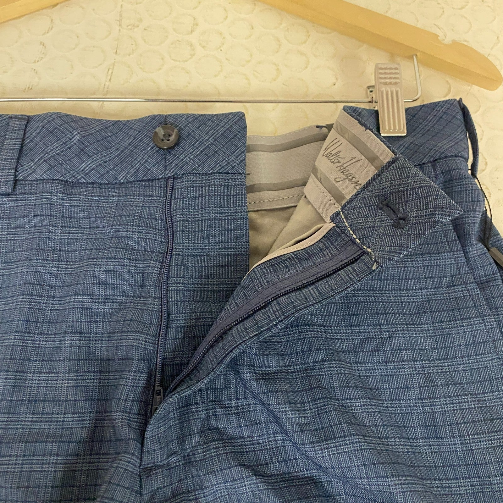 Walter Hagen Mens Perfect 11 Tonal Plaid Short Navy MGA14163