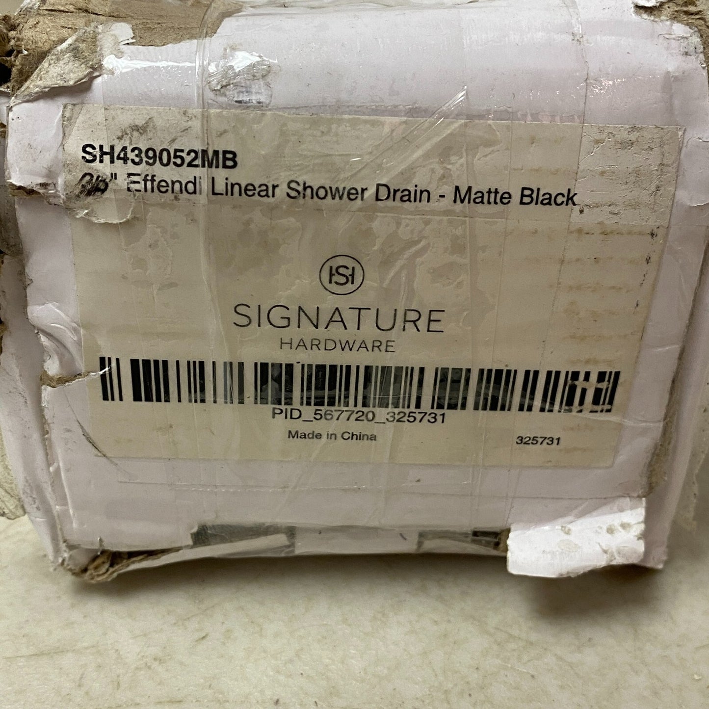 Signature Hardware 36" Effendi Linear Shower Drain - Matte Black CHECK CONDITION