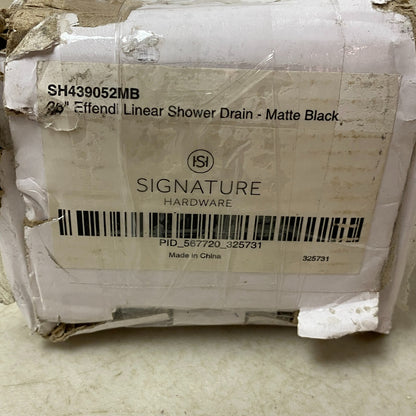 Signature Hardware 36" Effendi Linear Shower Drain - Matte Black CHECK CONDITION