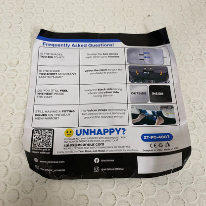 EcoNour Car Windshield Sun Shade Medium 64"x32" UV Heat Block for SUV Truck