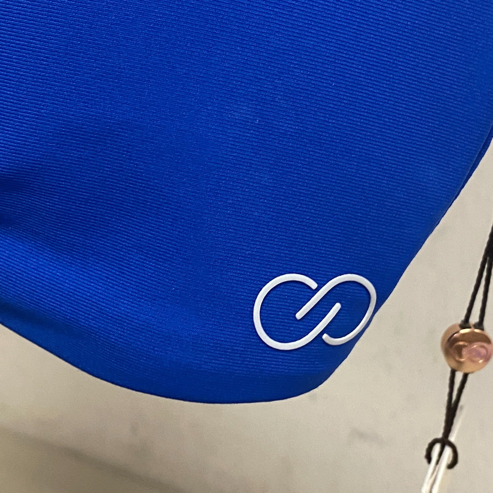 Calia Women's Tie Front Swim Bikini Top Bright Blue WSA22200  BRAND NEW