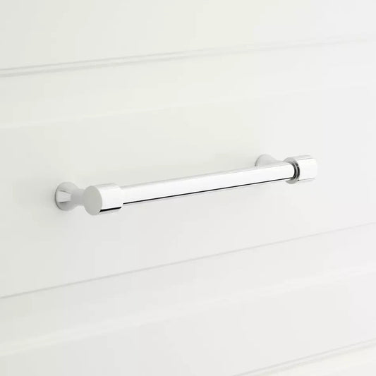 Signature Hardware 3-3/4" Strasbourg Brass Cabinet Pull Polished Chrome