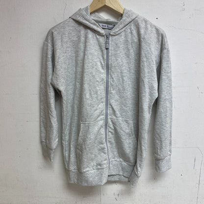 DSG Girls Oversized Full Zip Hoodie Heather Light Heather Grey Solid DAG21430H