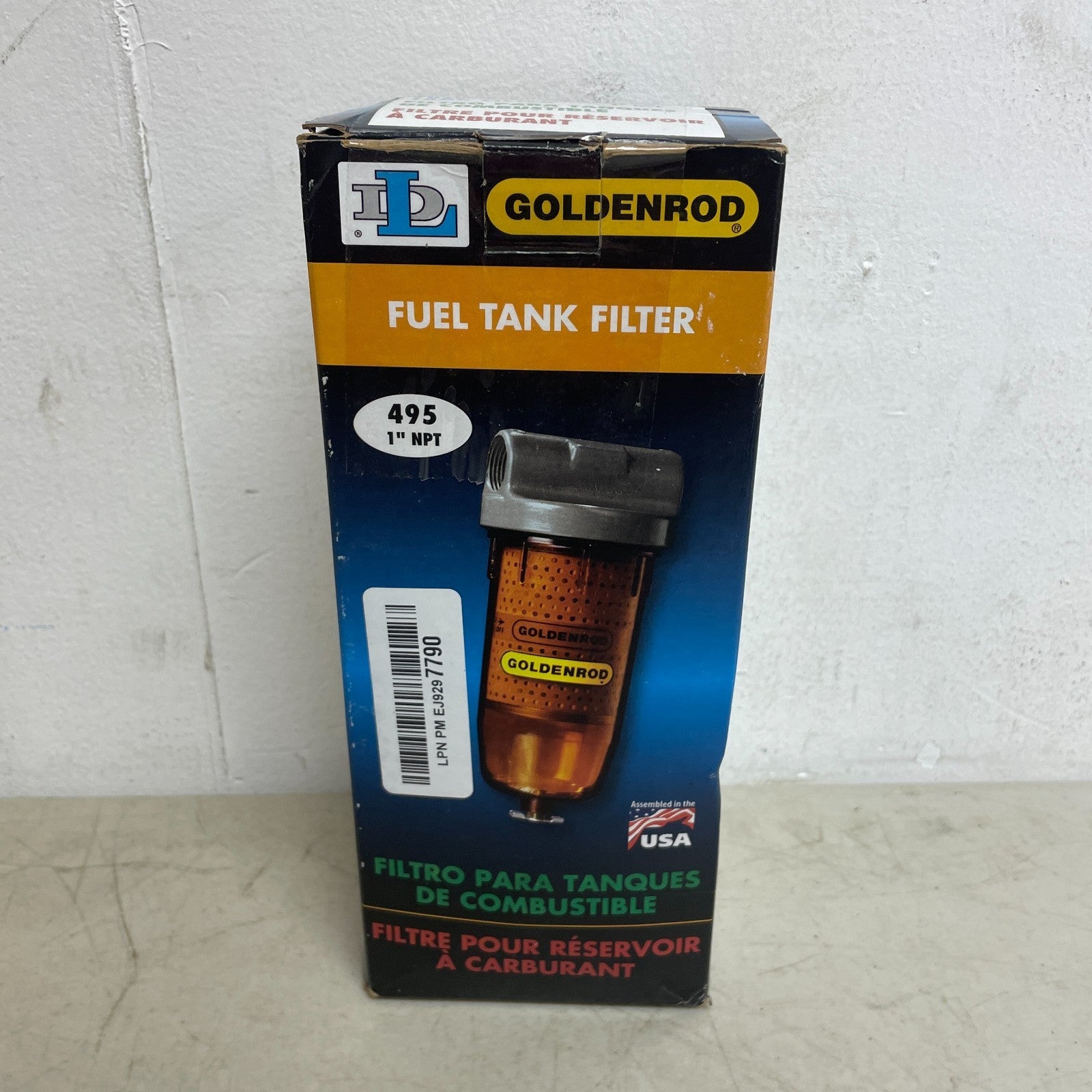 Goldenrod 495 Fuel Tank Filter 10 Micron 1" NPT Zinc Top for Diesel & Biofuel