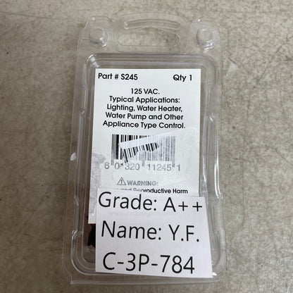 RV Designer S245 Rocker Switch Illuminated Red SPST On Off 125V .550x1.125 RV