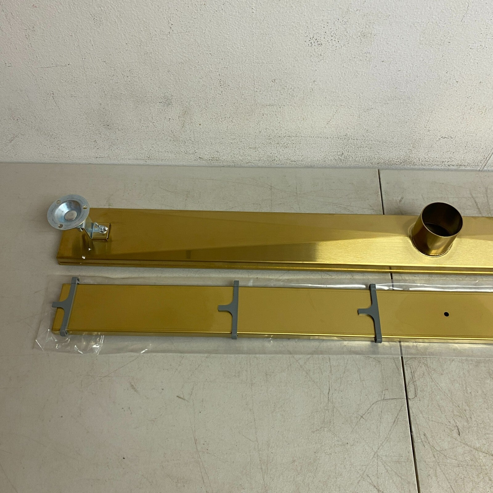 Signature Hardware 40" Cohen Linear Tile-in Shower Drain - Brushed Gold