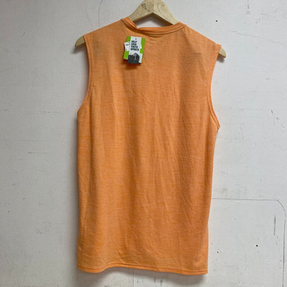 DSG Men's Movement Muscle Tank Top Cantaloupe / Pure White Sleeveless DAM12115