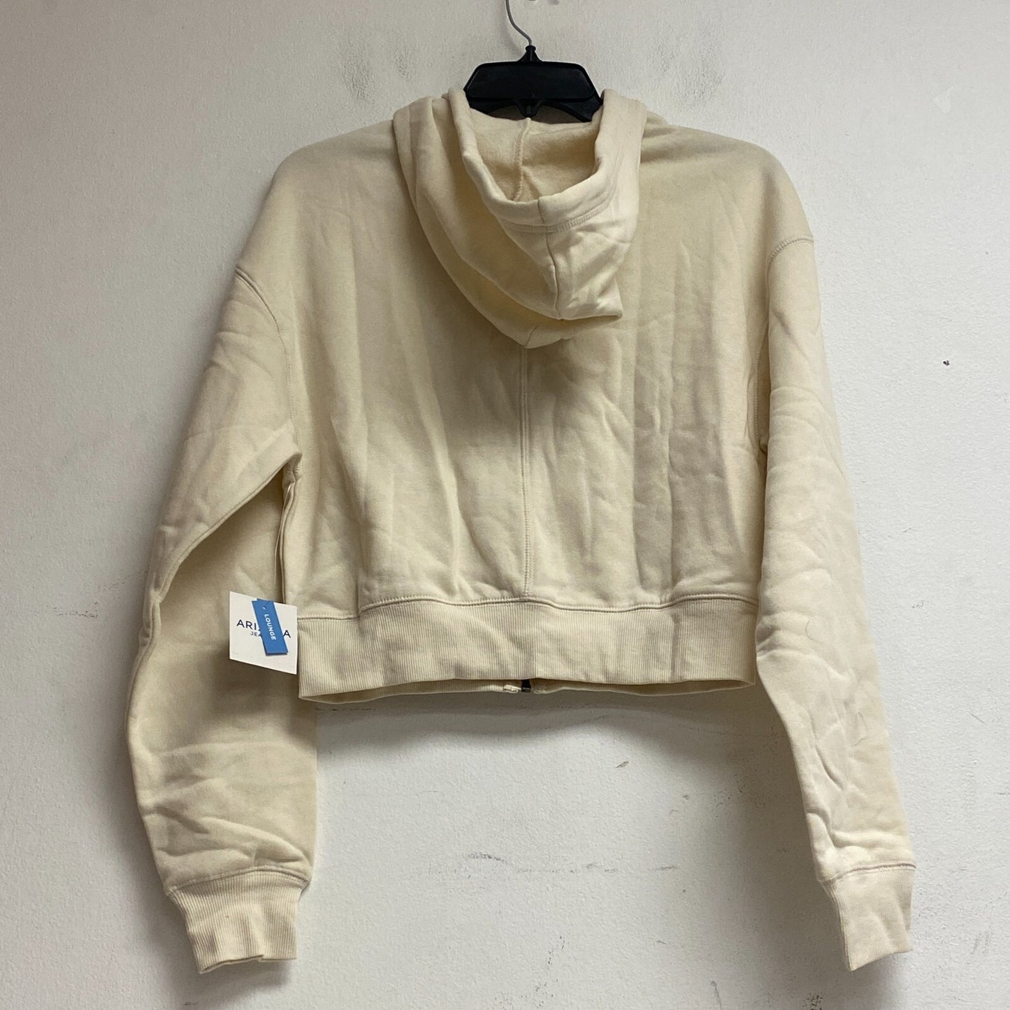 Arizona Jean Co. Women's Cropped Zip Up Hoodie Size Small Color: White Cap