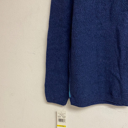 Alfred Dunner Women's Lake Placid Colorblock Crewneck Sweater Szie PM Color Navy