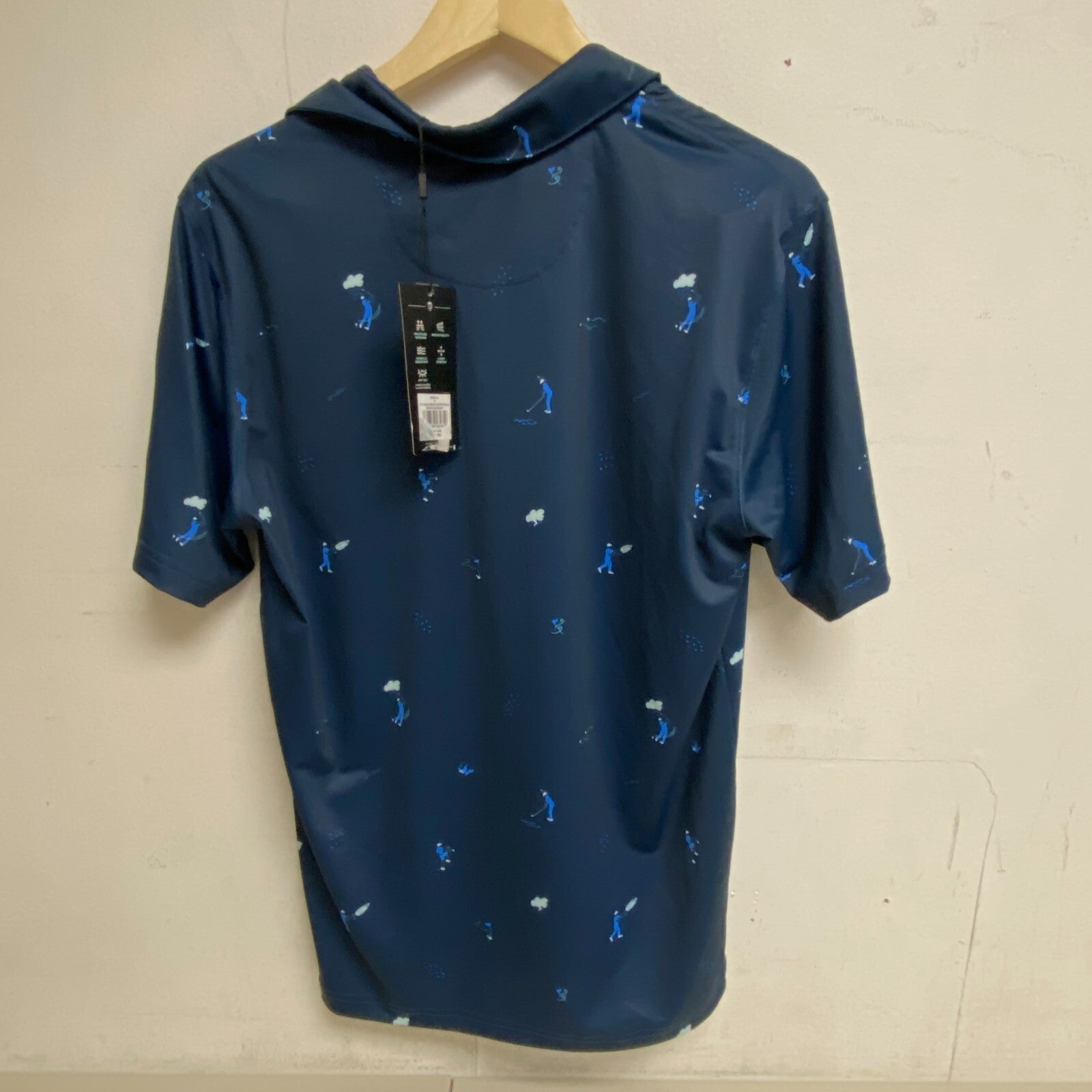 Walter Hagen Men's P11 Dads Worst Day Prt Polo Worst Day Navy MGA11506 New