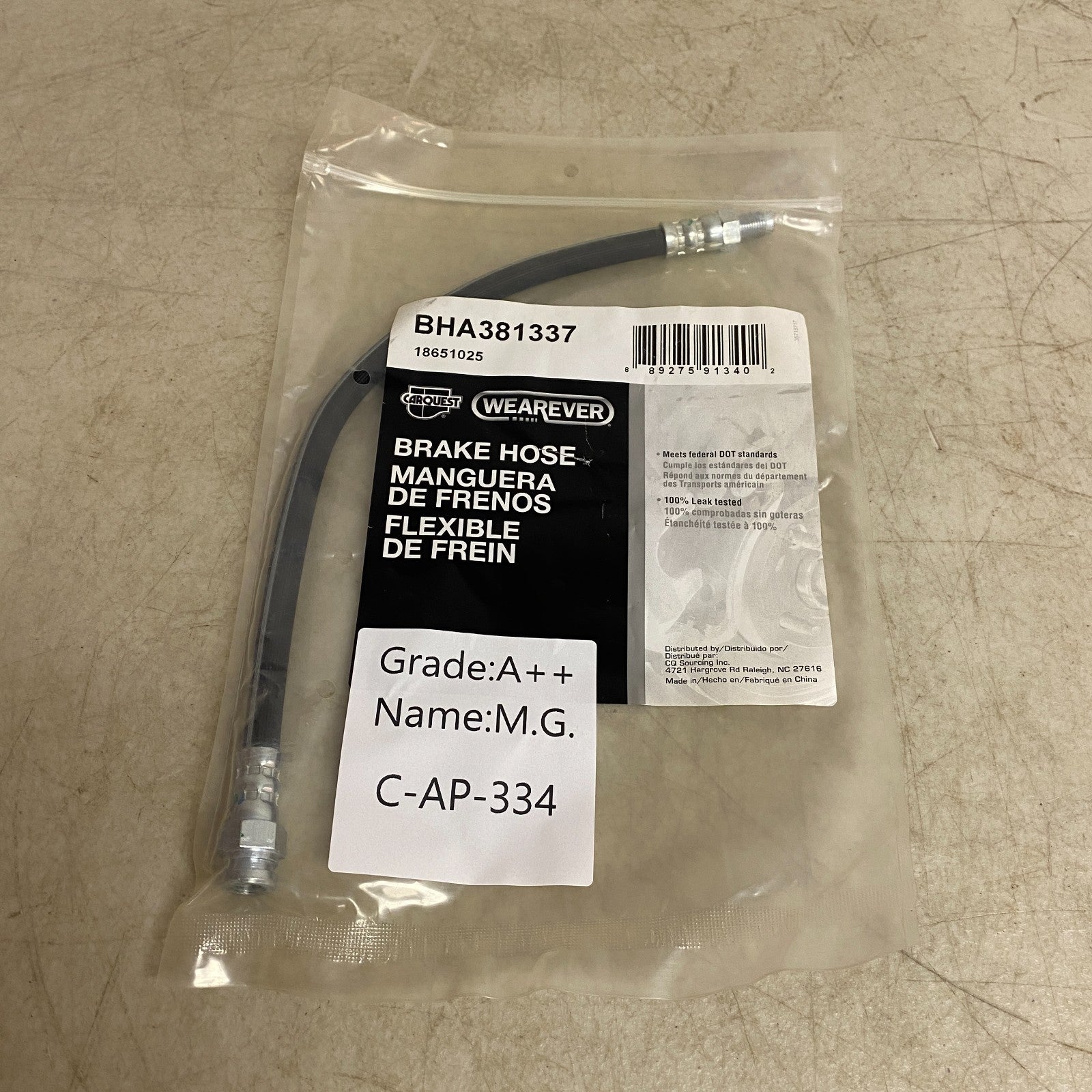 Carquest Brake Hose Assembly Rear for 1995–2002 Kia Sportage BHA381337