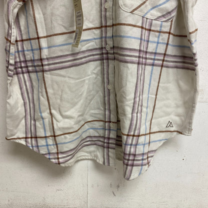 Alpine Design Women's Journey Oversized Flannel Shirt Mauve Mushroom Arrow Plaid