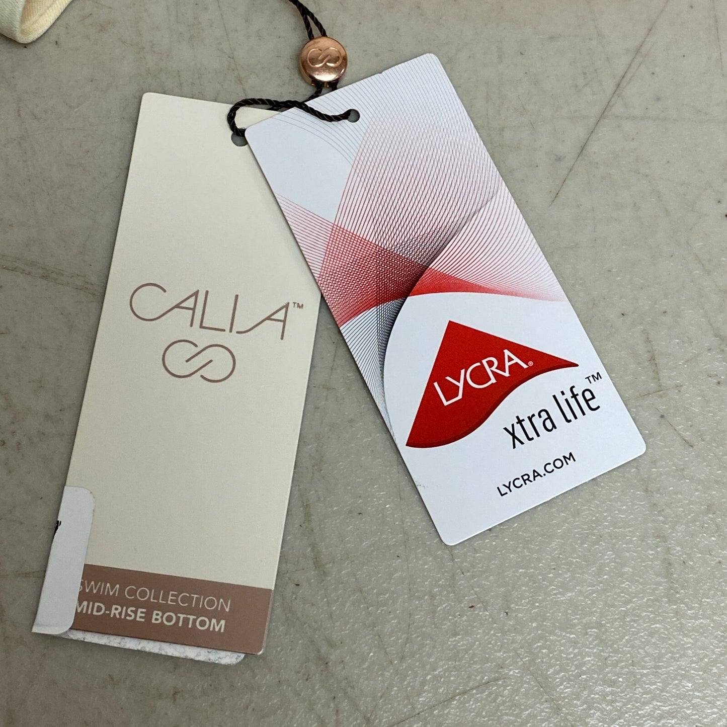 Calia Women's Swim Collection Mid-Rise Bottoms Orange Multi WSA23414PRT New!